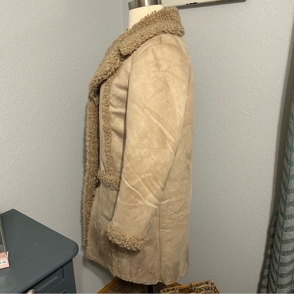 Maurices Longline Faux Shearling and Suede Coat - Picture 2 of 7